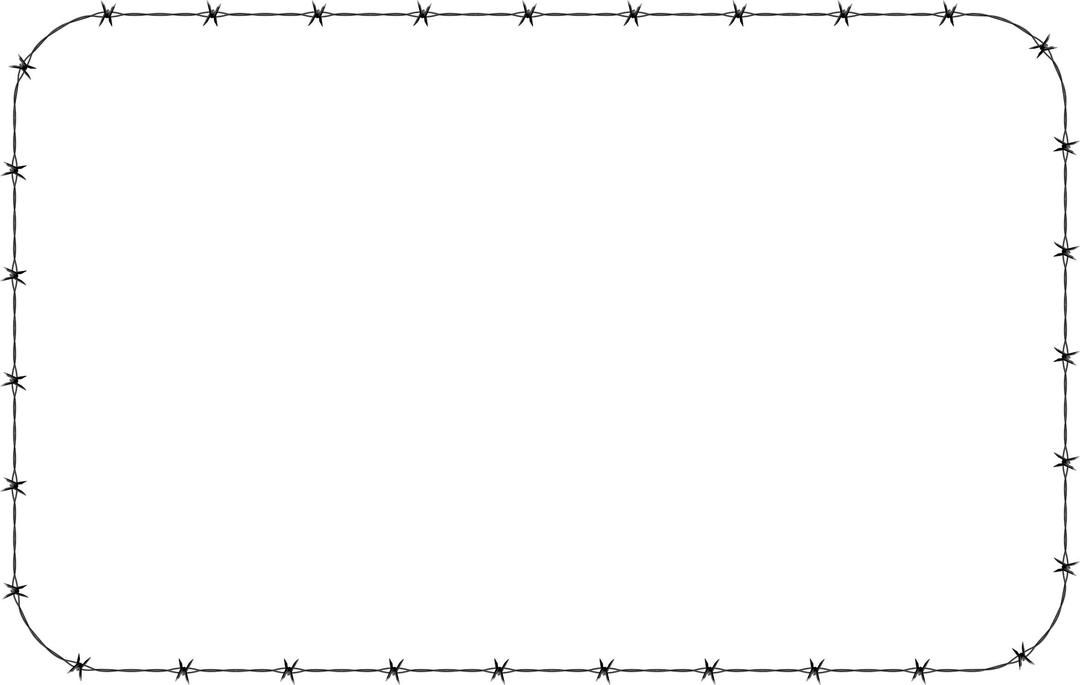 Barbed Wire Rounded Rectangle Frame Border png transparent