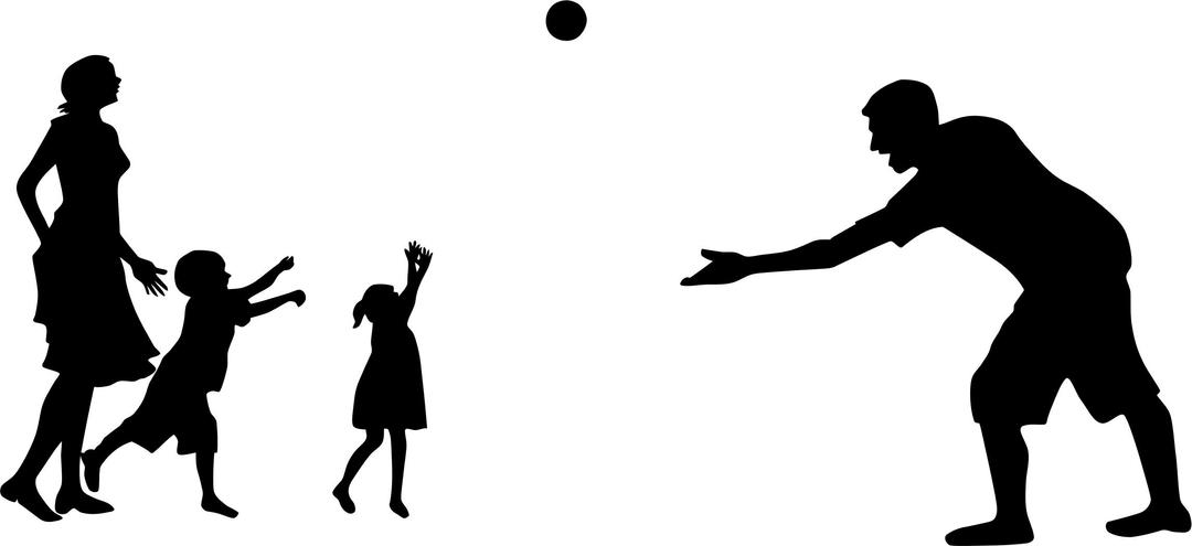 Family Fun Silhouette png transparent