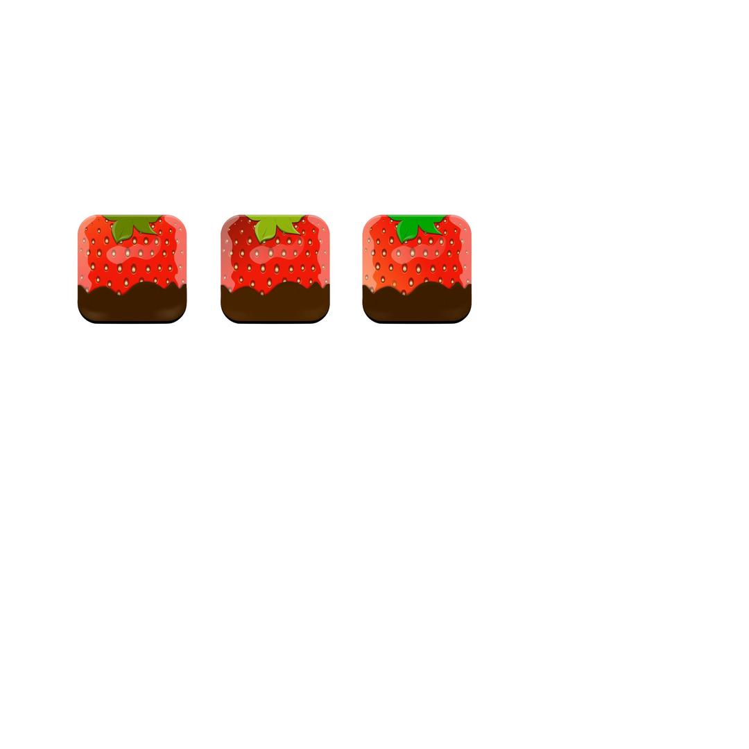 Ana 3er Strawberry Icon with chocolate png transparent