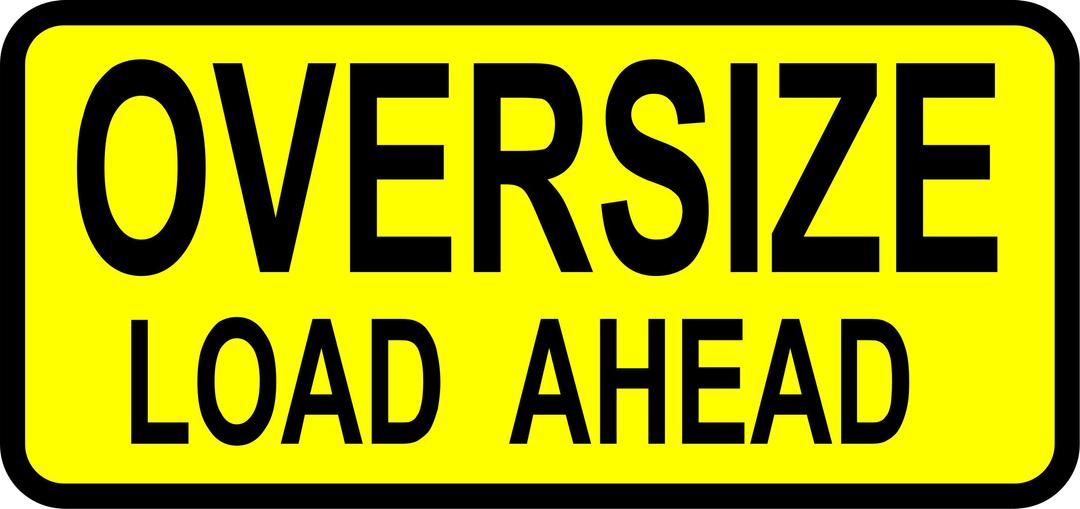 caution-oversized load ahead png transparent