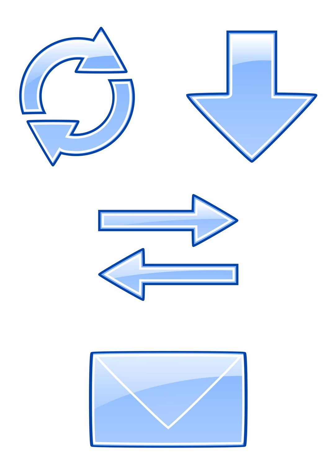 Glossy Email Icons png transparent