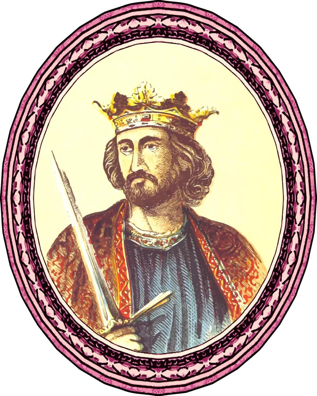 King Edward I (framed) png transparent