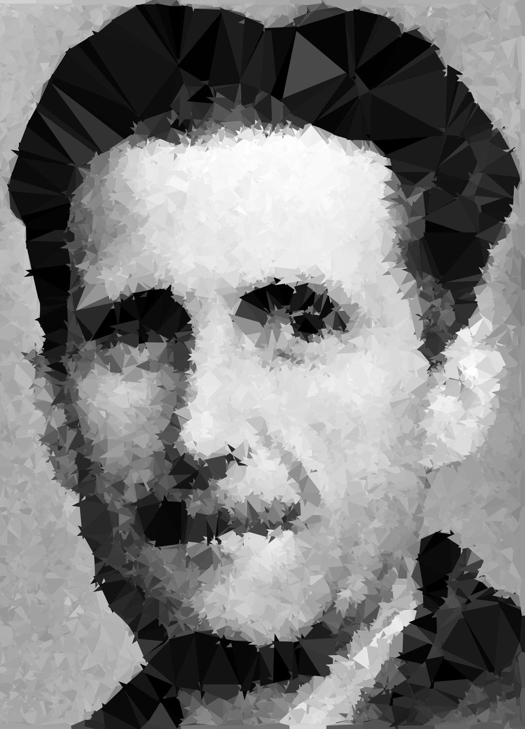 Low Poly Spiky George Orwell png transparent
