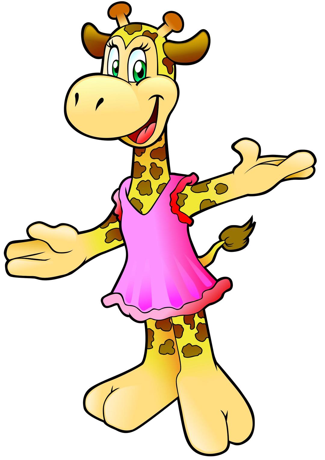  Giraffe wearing a dress png transparent