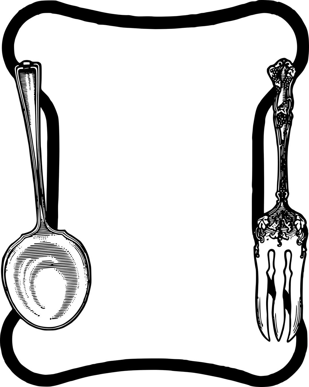  Spoon Fork Frame png transparent