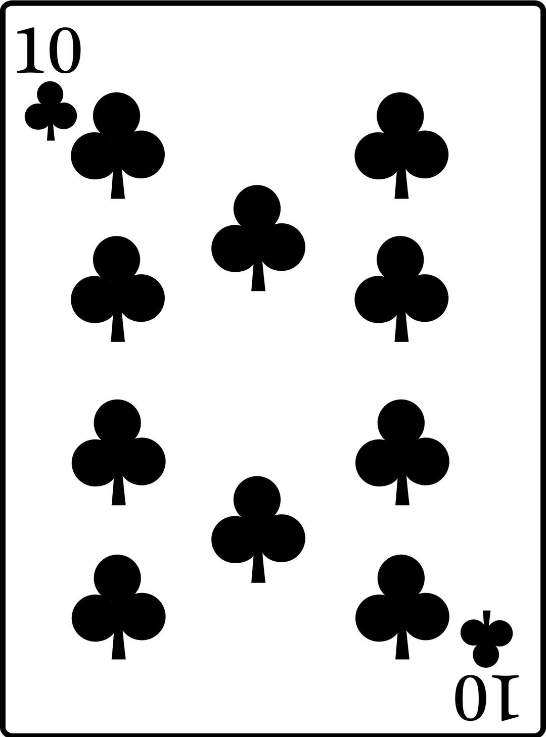 10 of Clubs png transparent