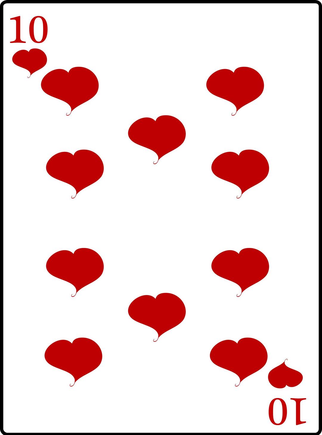 10 of Hearts png transparent