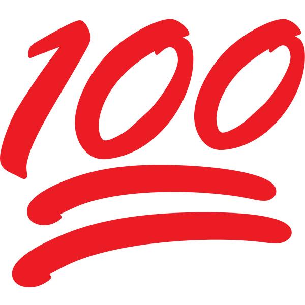 100 Emoji png transparent