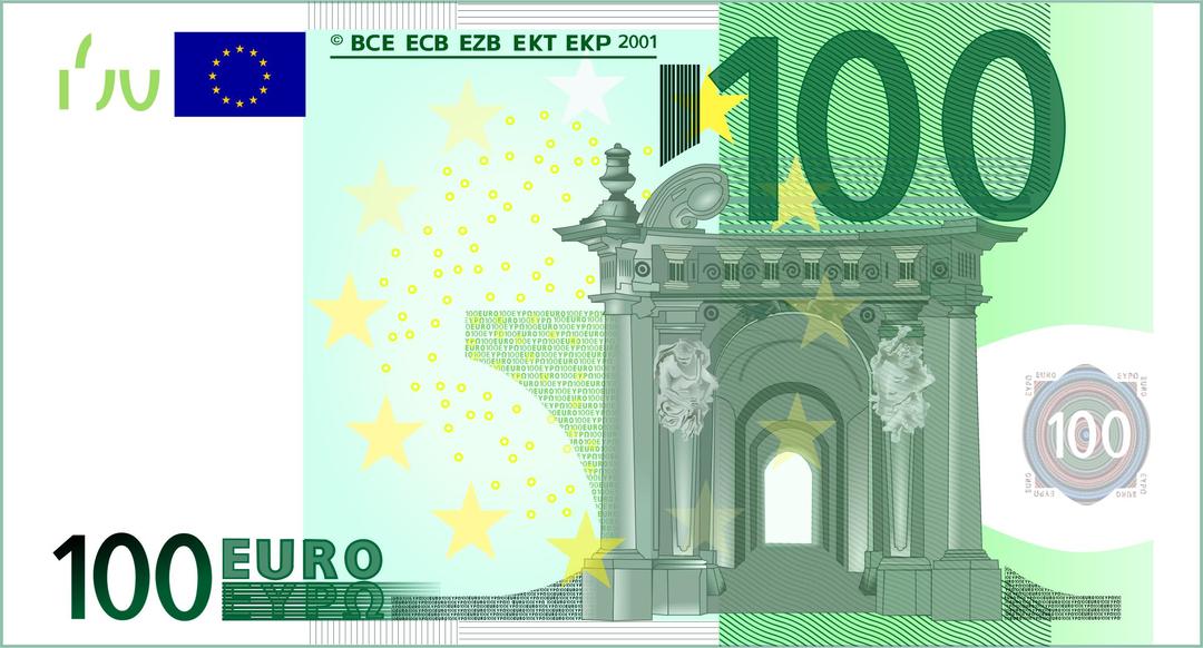 100 Euro Note png transparent