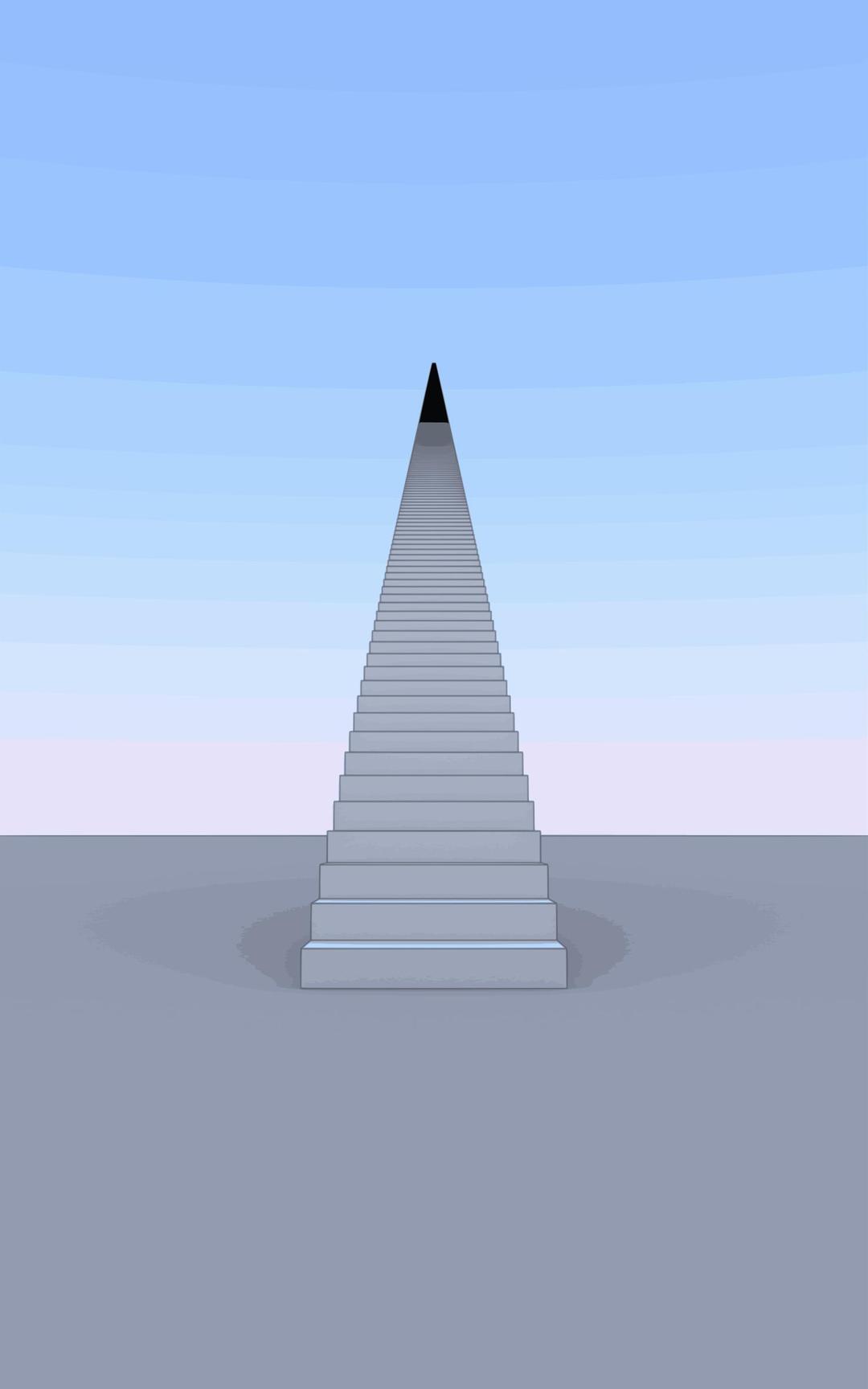 1000 Stairs vectorized png transparent