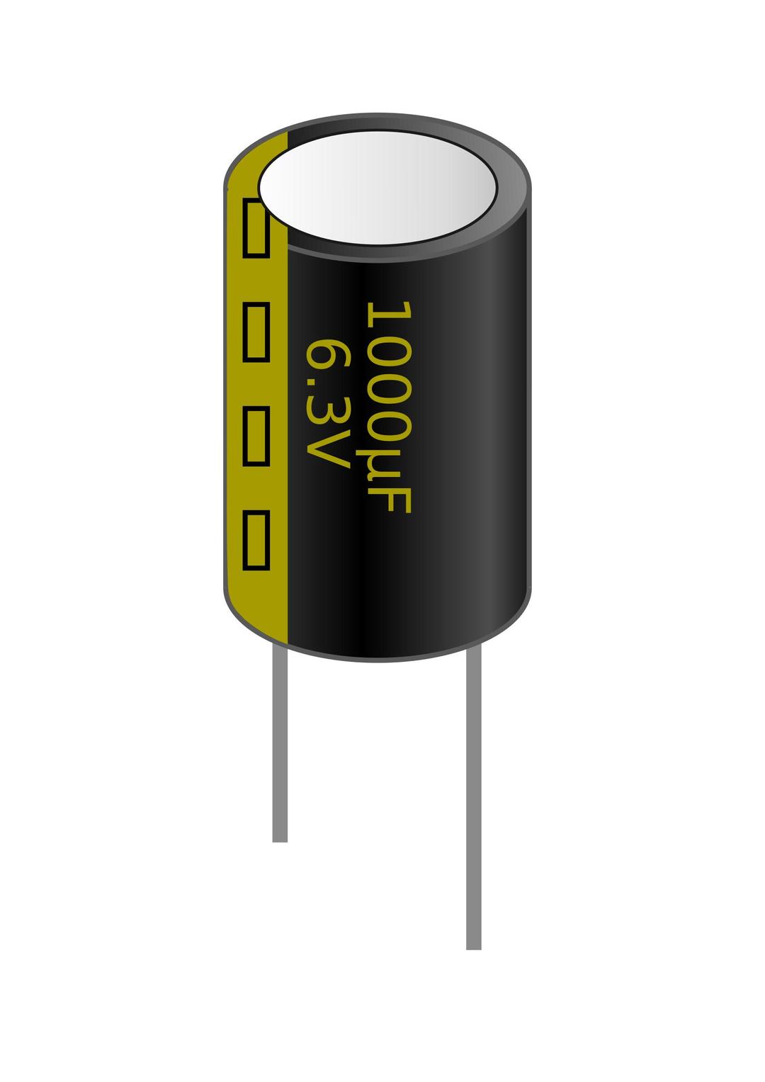 1000µF Electrolytic Capacitor png transparent
