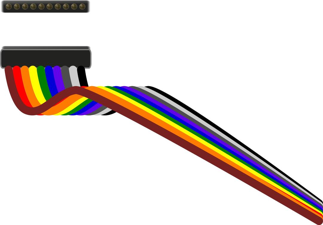 10-pin connnector and ribbon cable png transparent