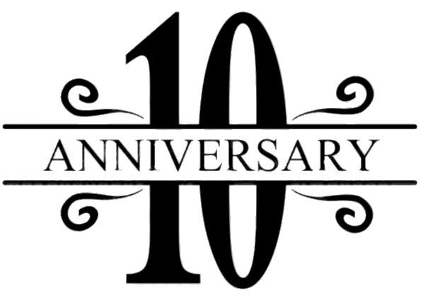 10th Anniversary png transparent