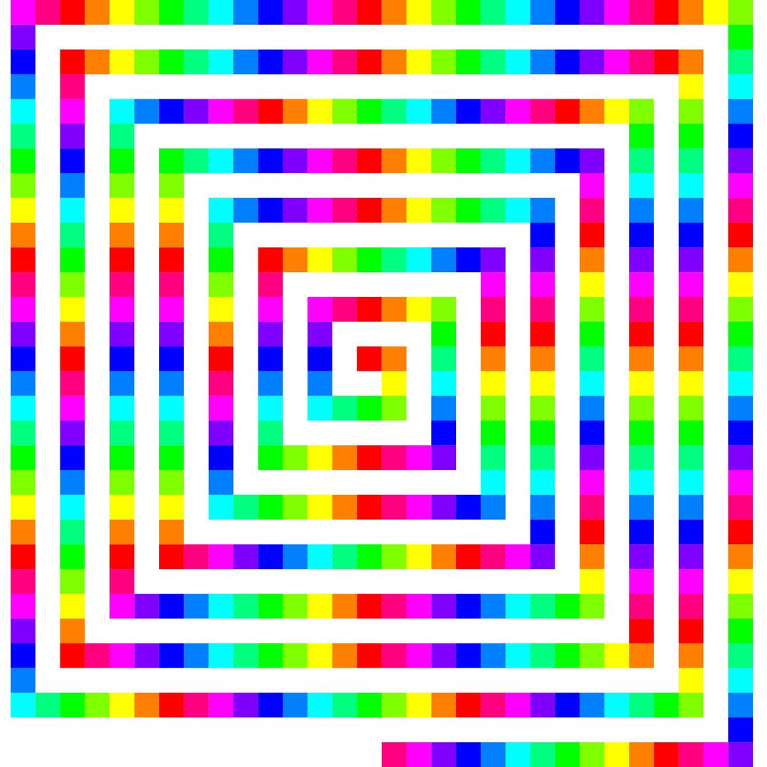 12 color 480 square spiral png transparent