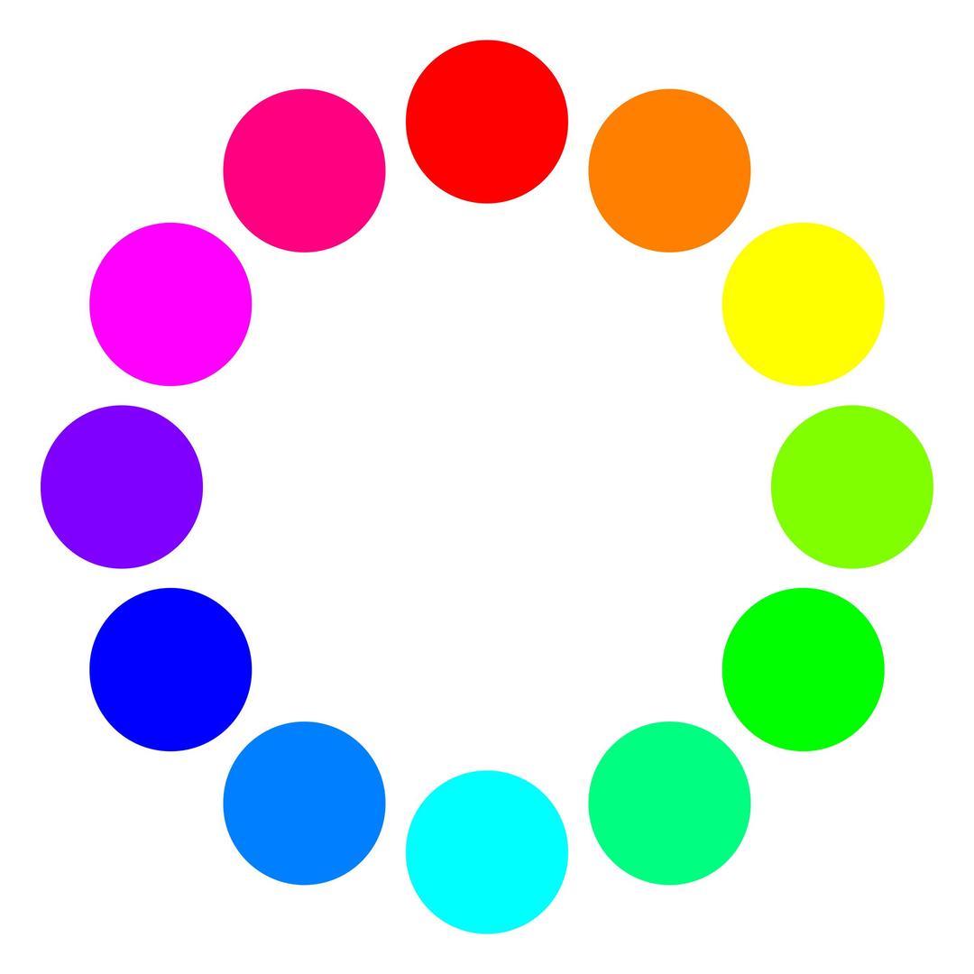 12 color circles png transparent