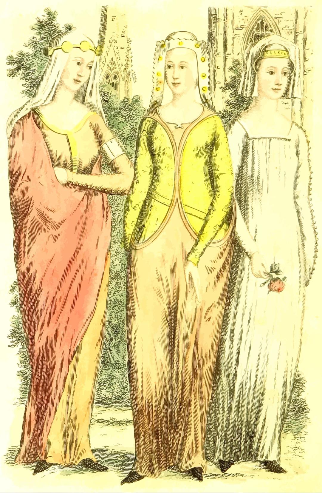 14th century dress png transparent