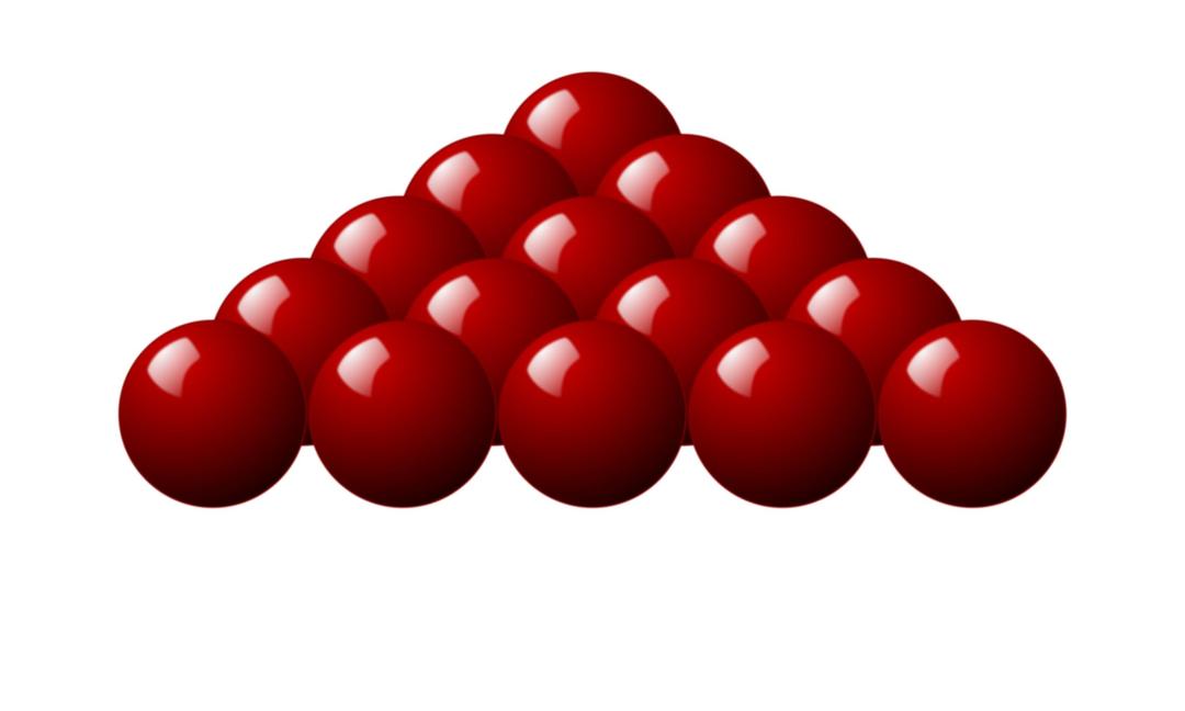 15 red Snooker balls png transparent