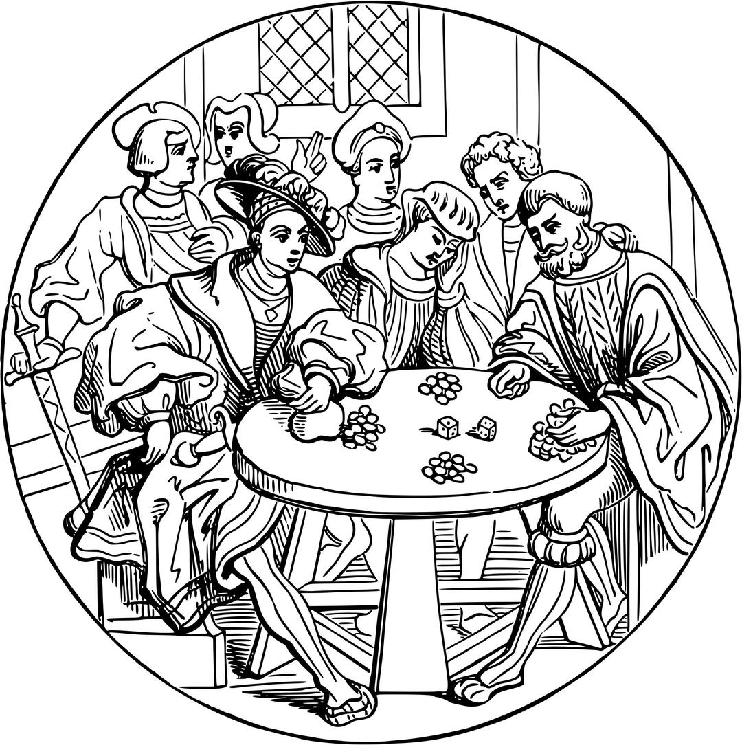 16th century gambling png transparent