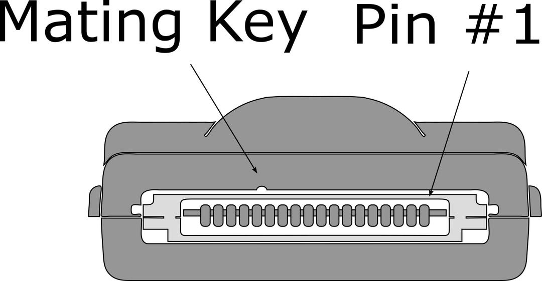 18 pin PDA connector png transparent