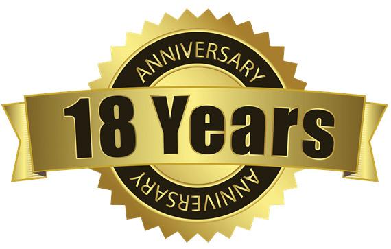 18 Years Anniversary Badge png transparent