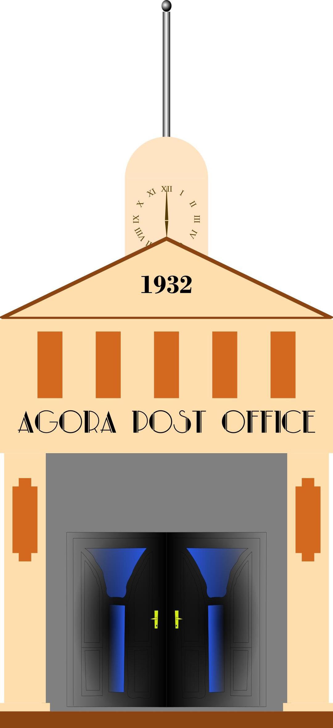1930s Post Office png transparent