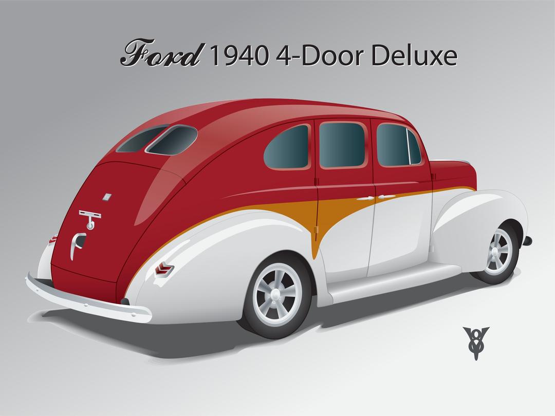 1940 Ford 4-door Sedan png transparent