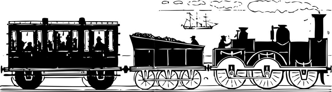 19th century train png transparent