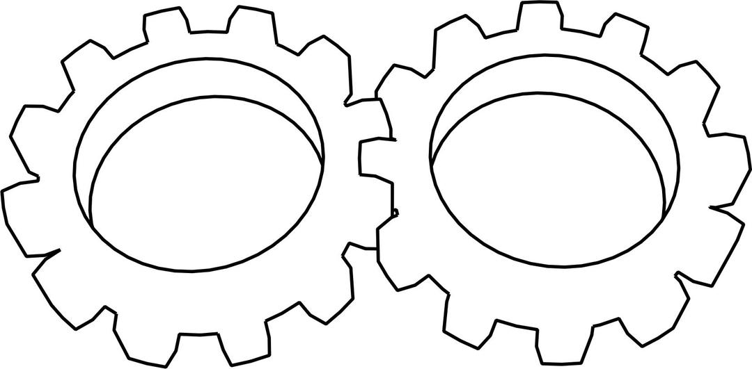 2 3D rotating gears [Animation] png transparent