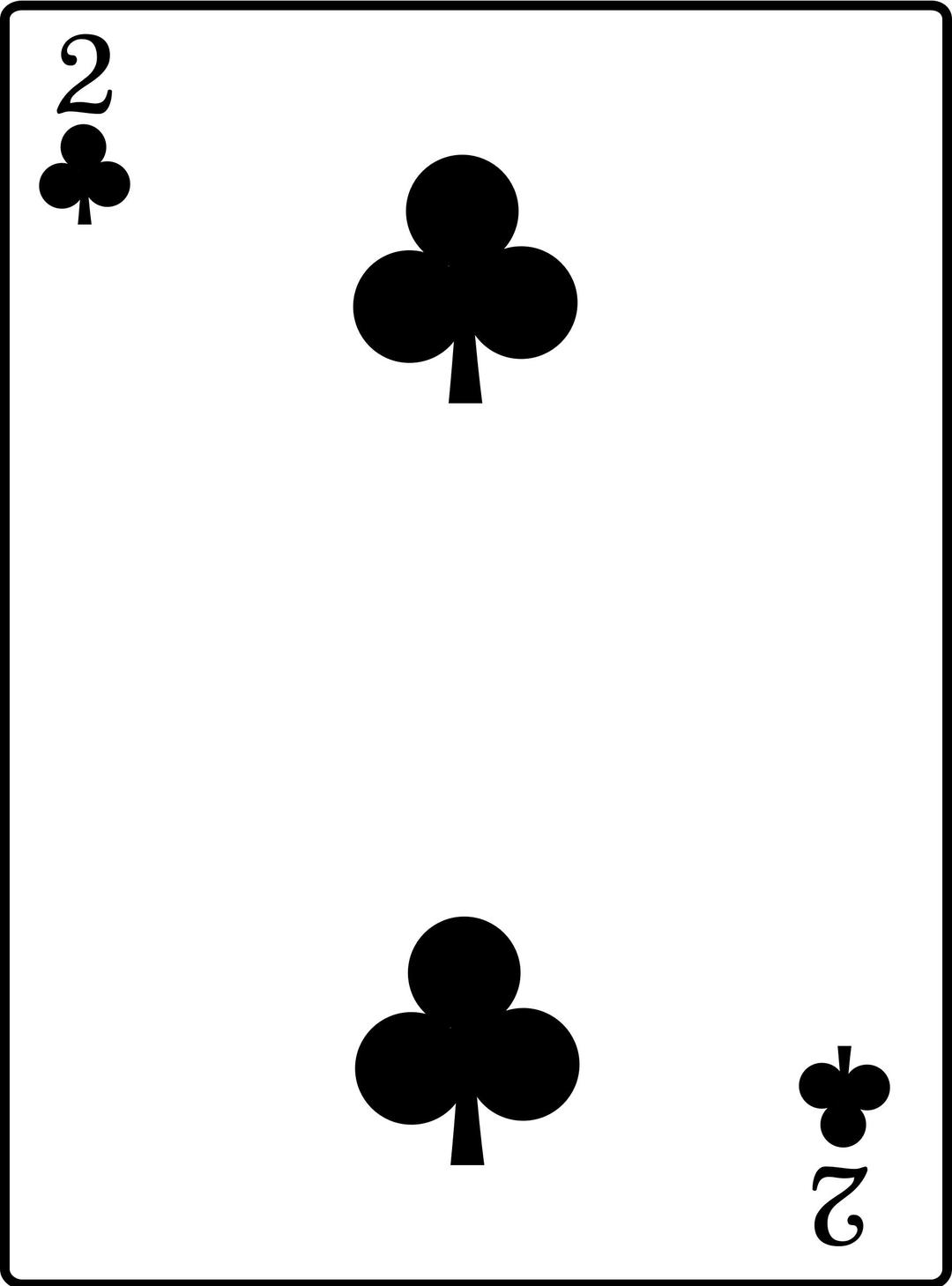 2 of Clubs png transparent