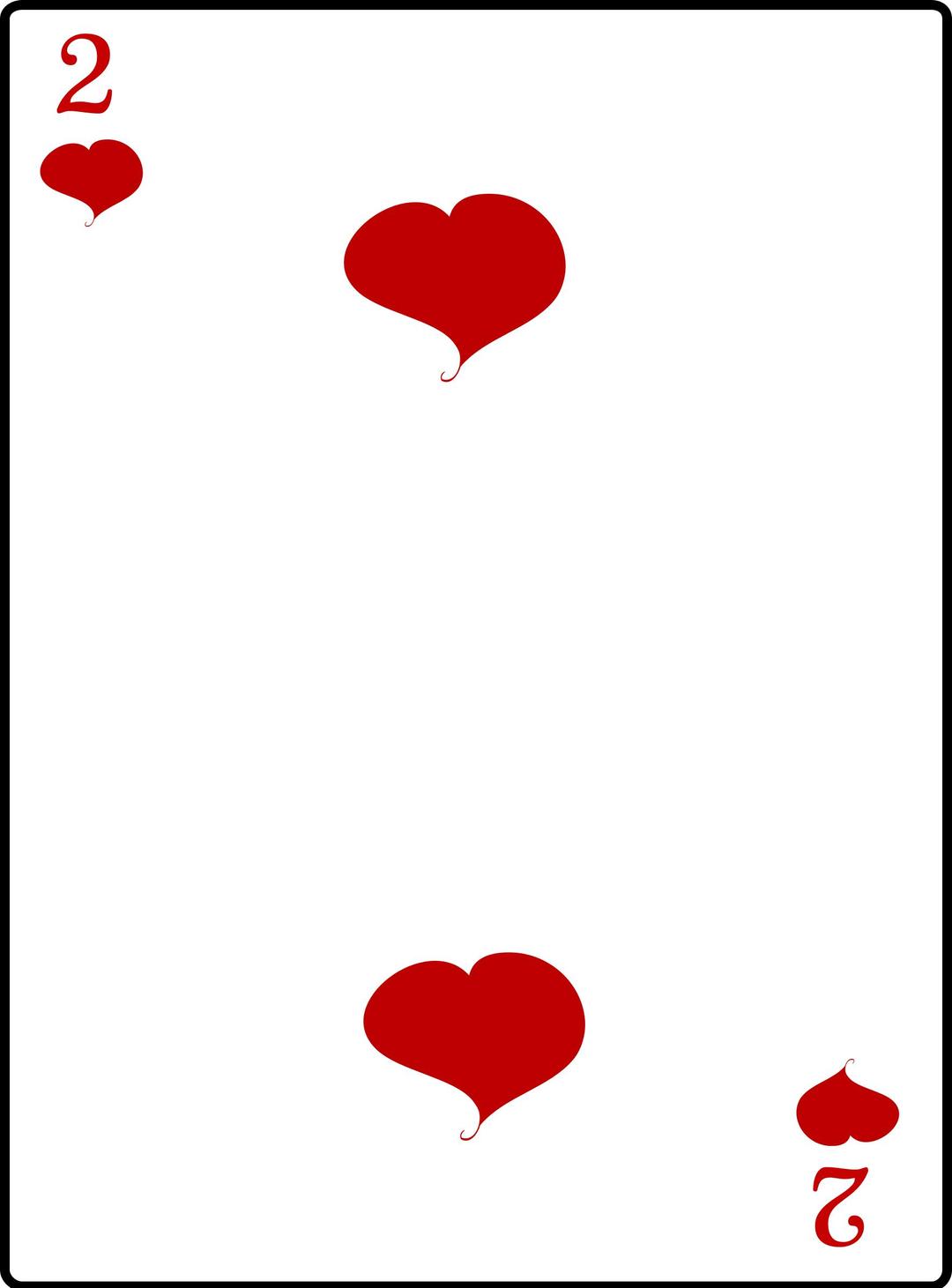 2 of Hearts png transparent