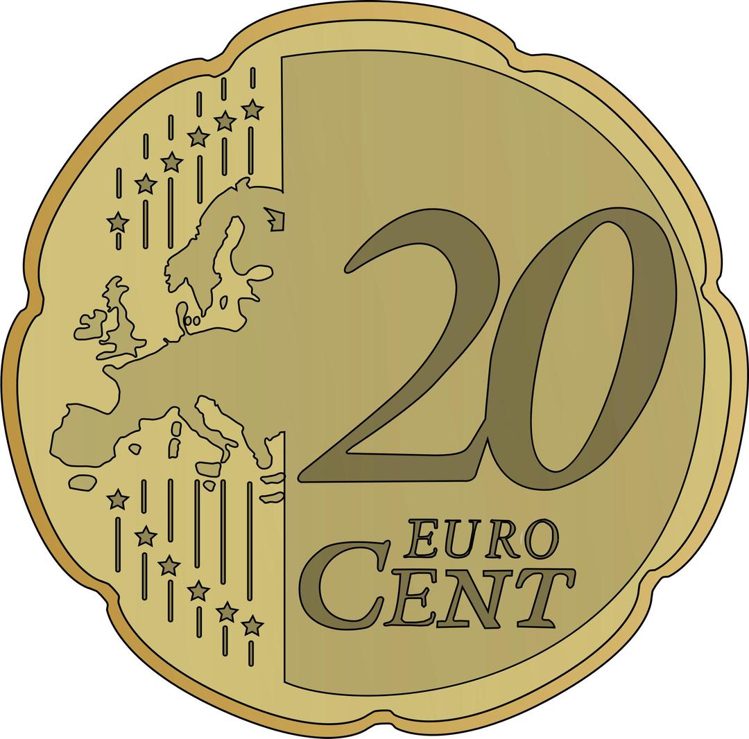 20 euro cent png transparent