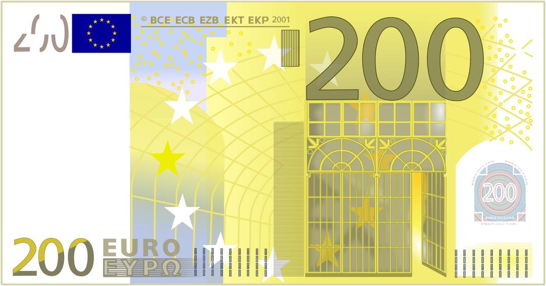 200 Euro Note png transparent