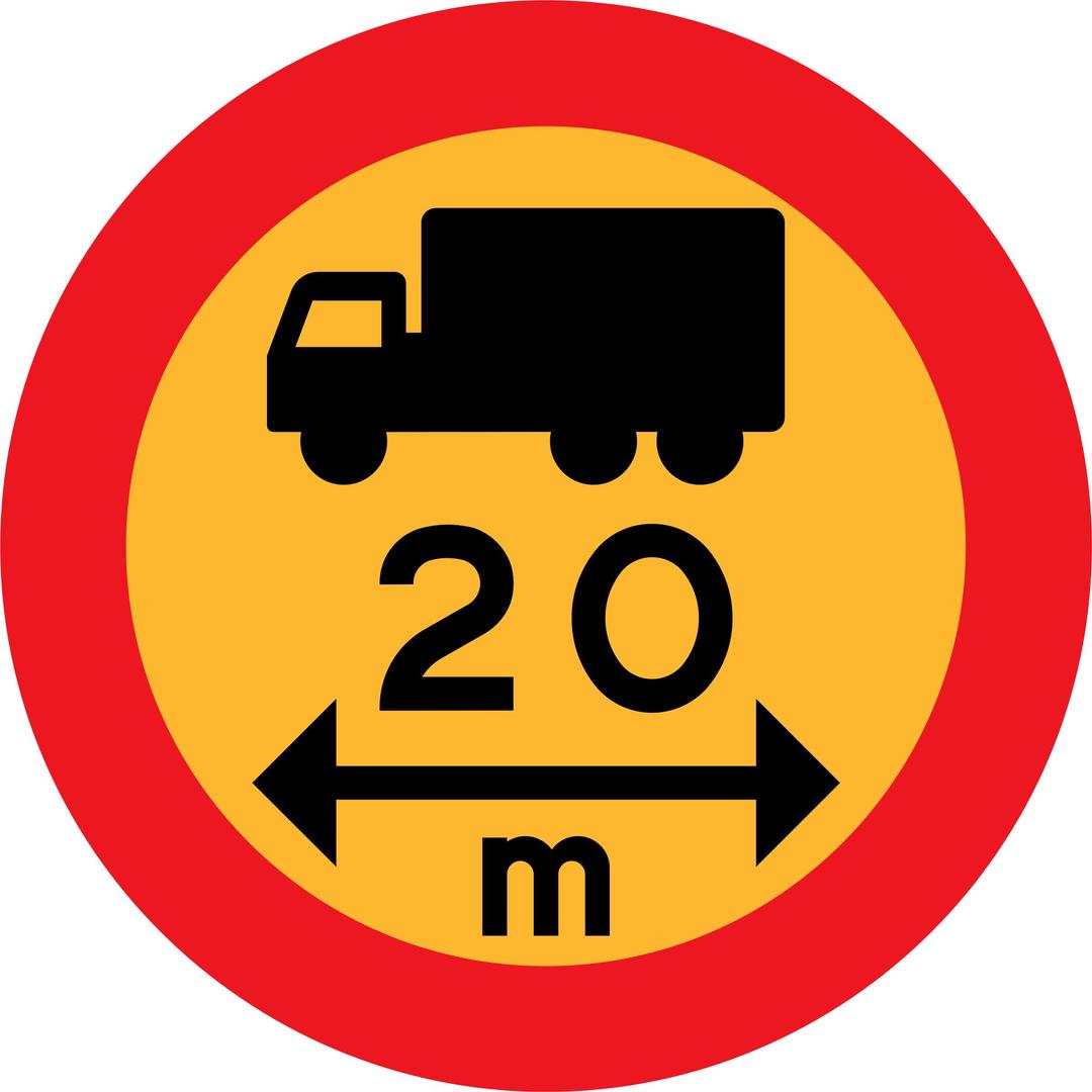 20m truck sign png transparent