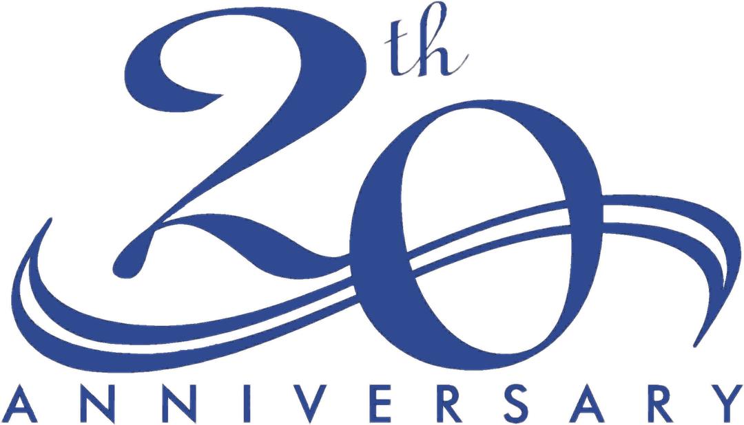 20th Anniversary Blue Elegant png transparent