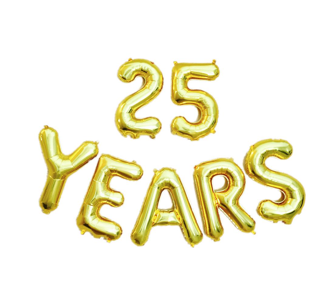 25 Years Letter Balloons png transparent