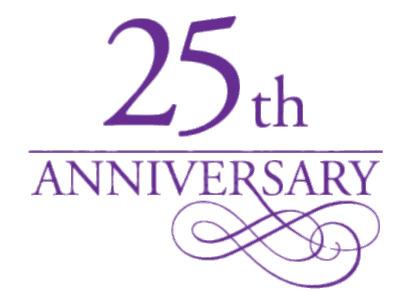 25th Anniversary Purple Letters png transparent