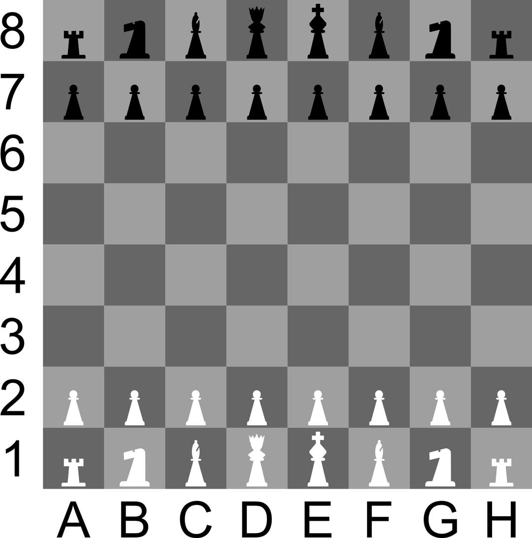 2D Chess set - Chessboard png transparent