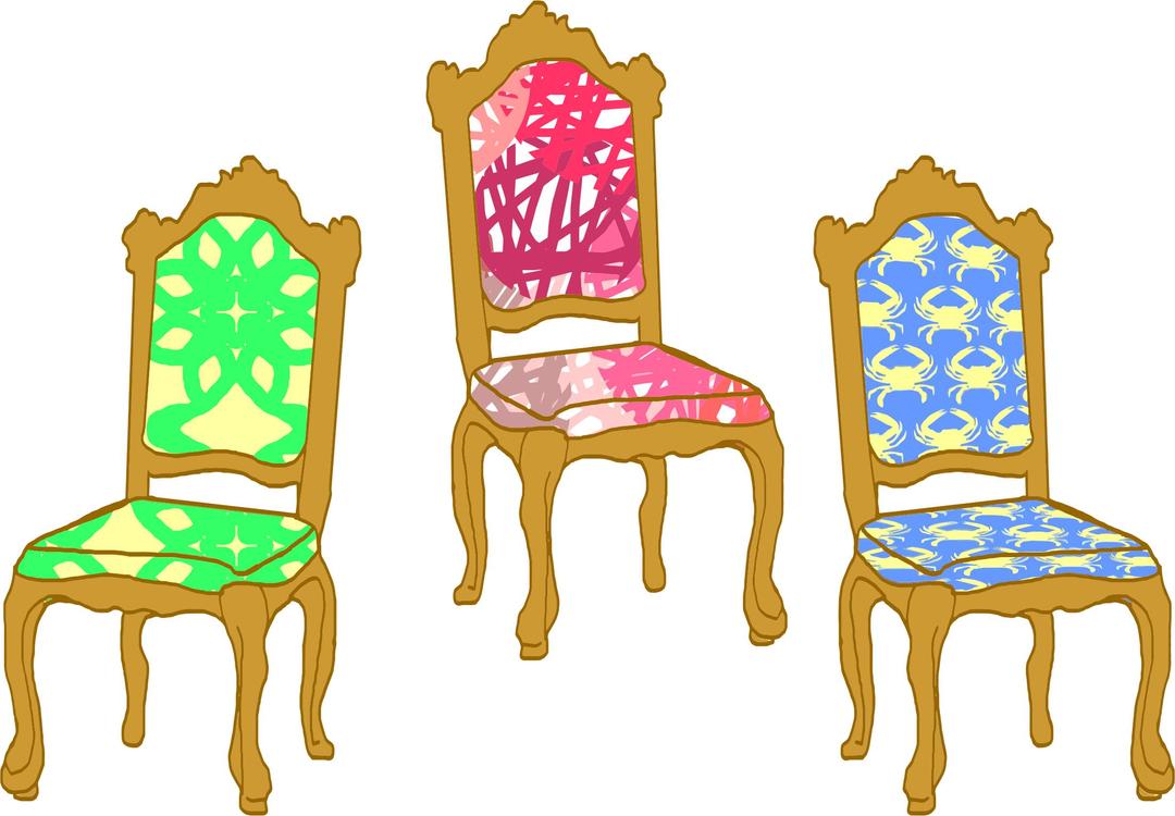 3 Decorative Chairs png transparent