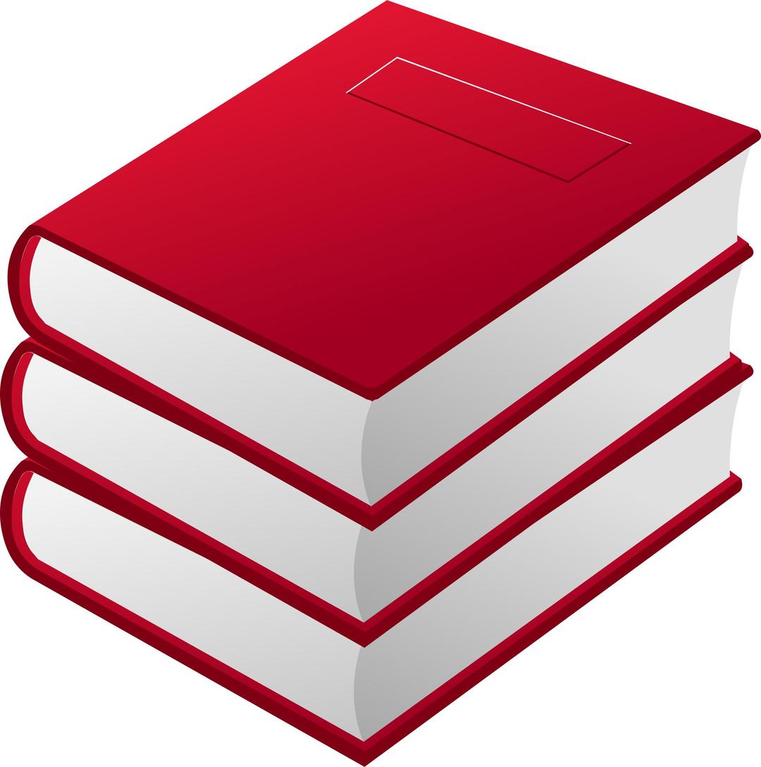 3 red books png transparent