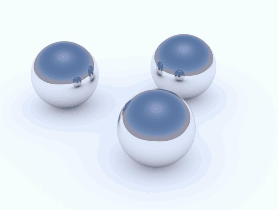 3 Reflective Balls - Vectorized png transparent