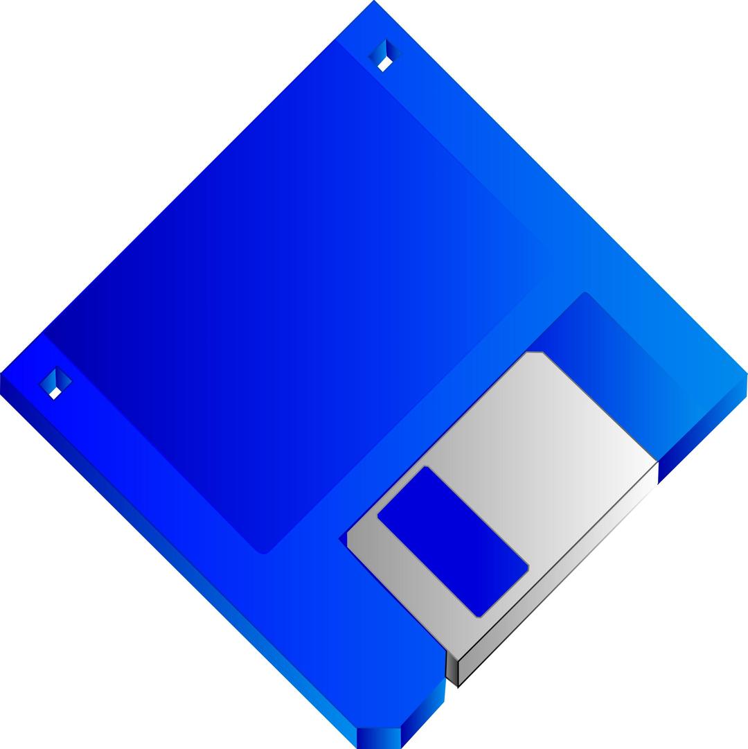3.5 Floppy Disk Blue No label png transparent