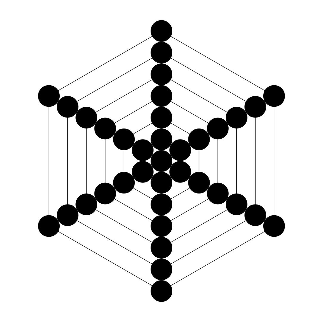 37 circles hexagon target png transparent