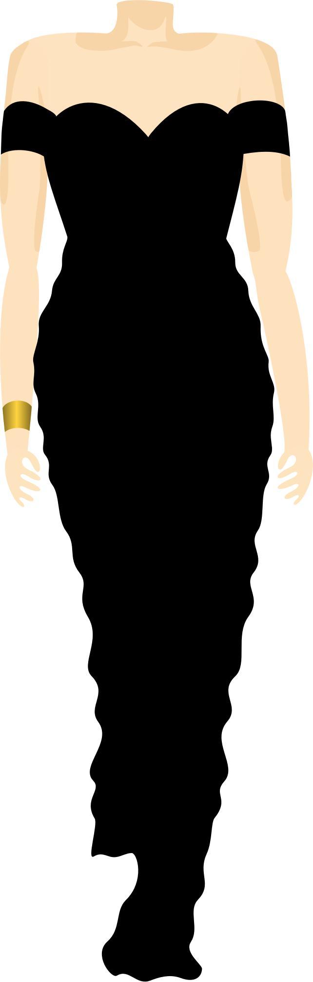 3C, Black Dress, Body png transparent
