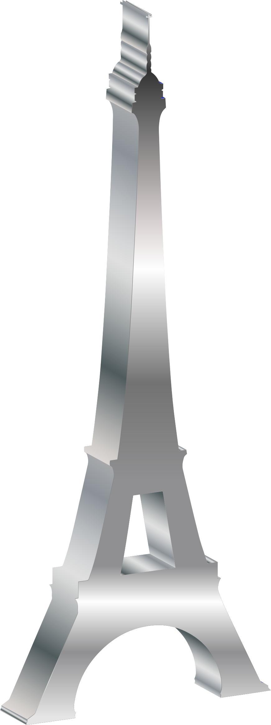 3D Eiffel Tower Silhouette png transparent