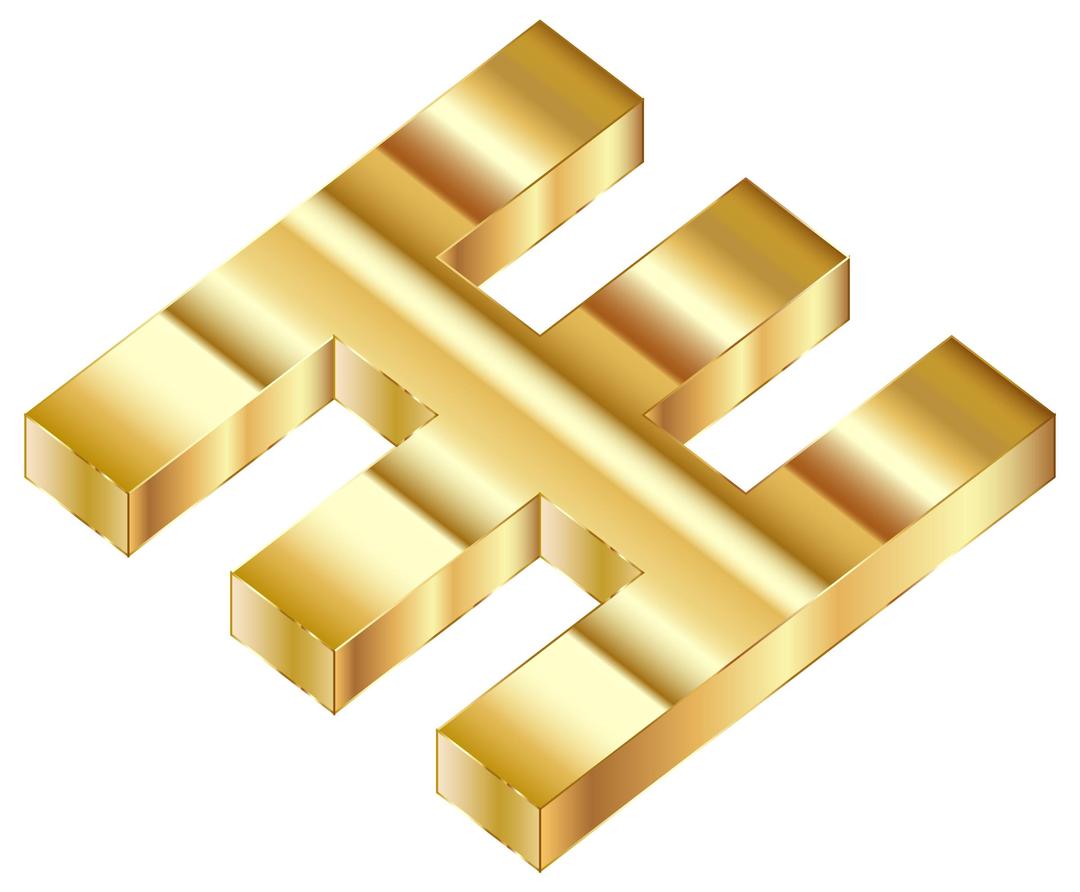 3D Gold Fabricatorz Logo png transparent