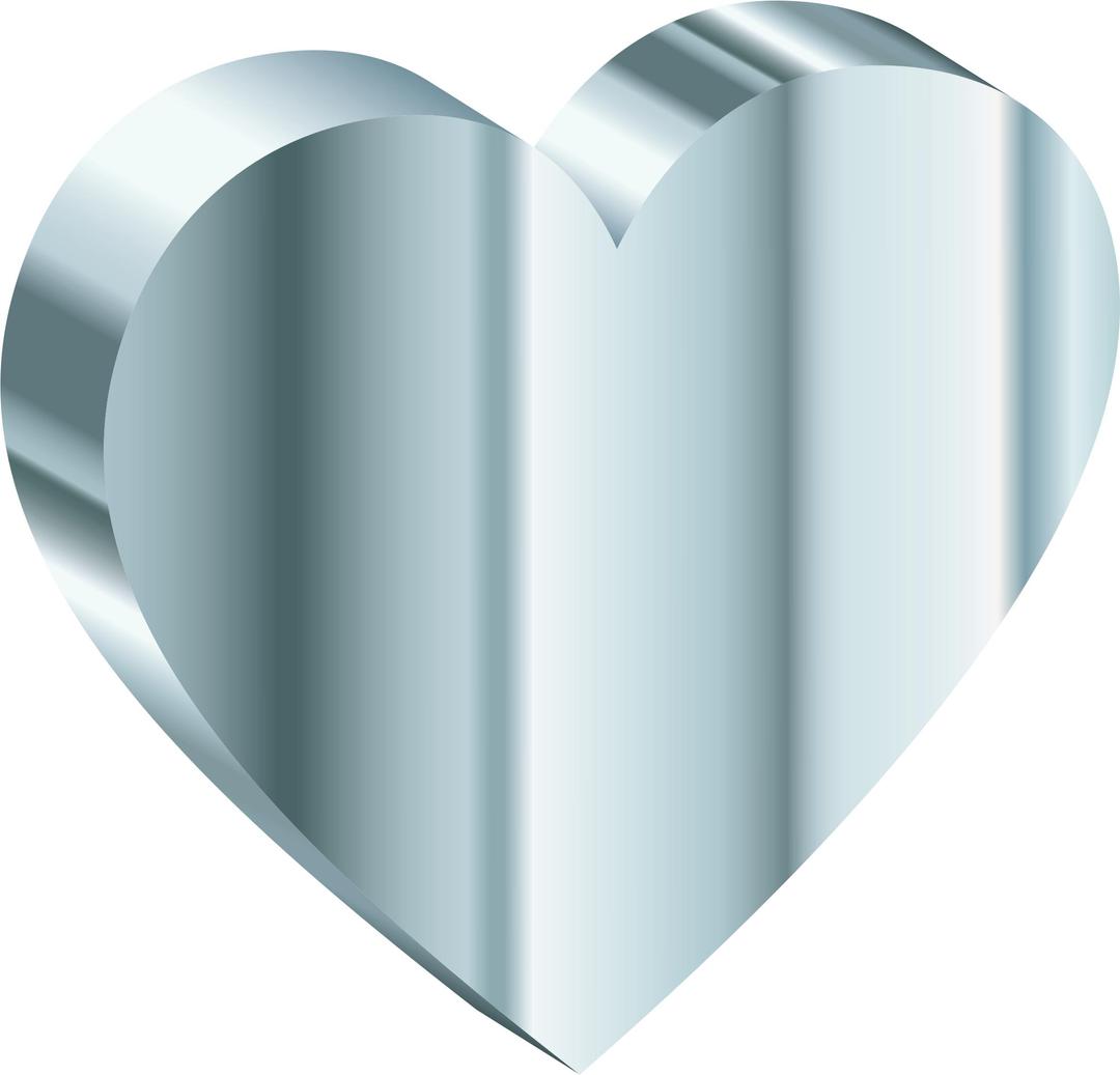 3D Heart Of Silver png transparent