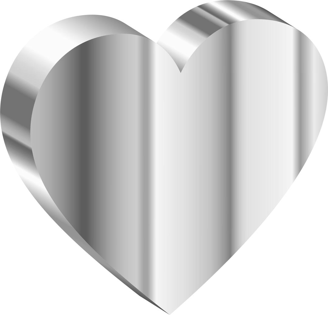 3D Heart Of Stainless Steel png transparent