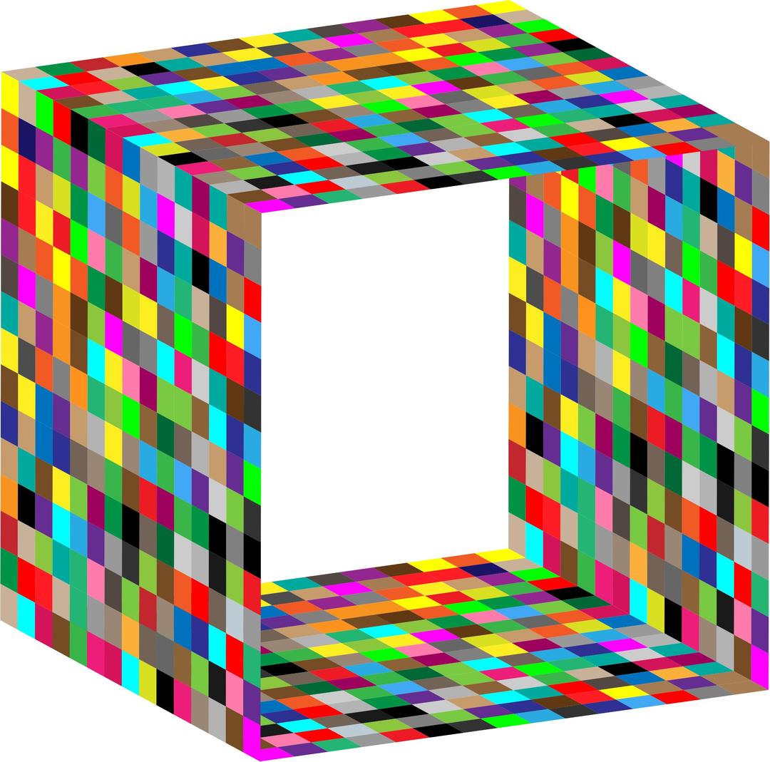 3D Multicolored Box png transparent