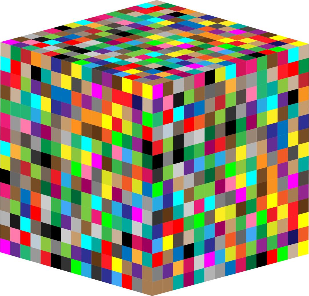 3D Multicolored Cube png transparent