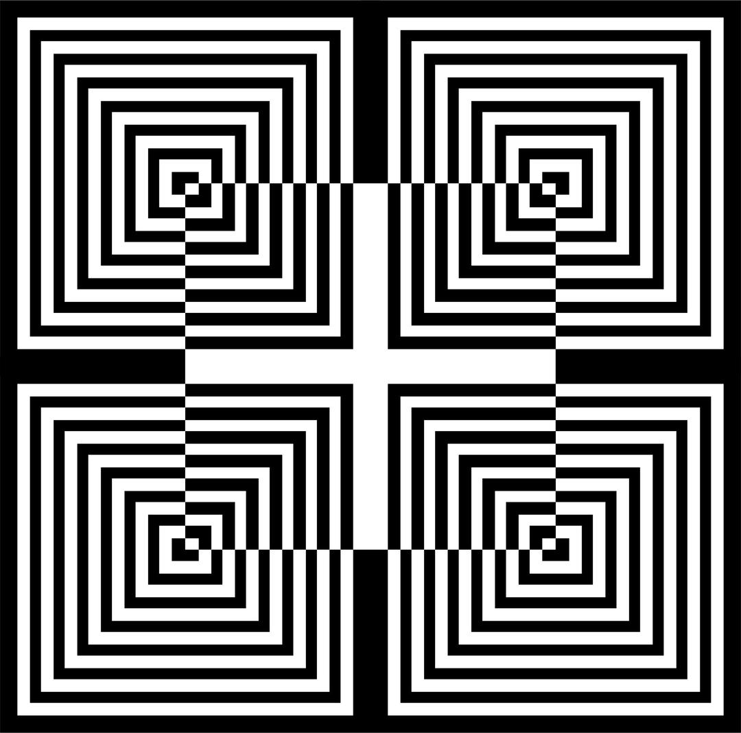 3D optical illusion with inverted squares png transparent